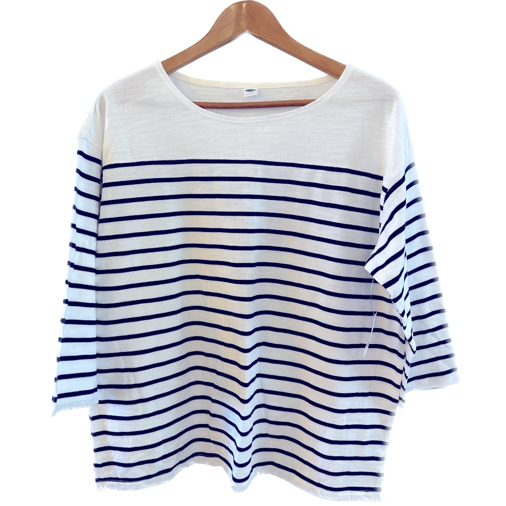 NWT Old Navy Boatneck 3/4 sleeve Top -L